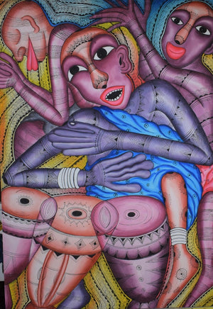 African art of people and drums