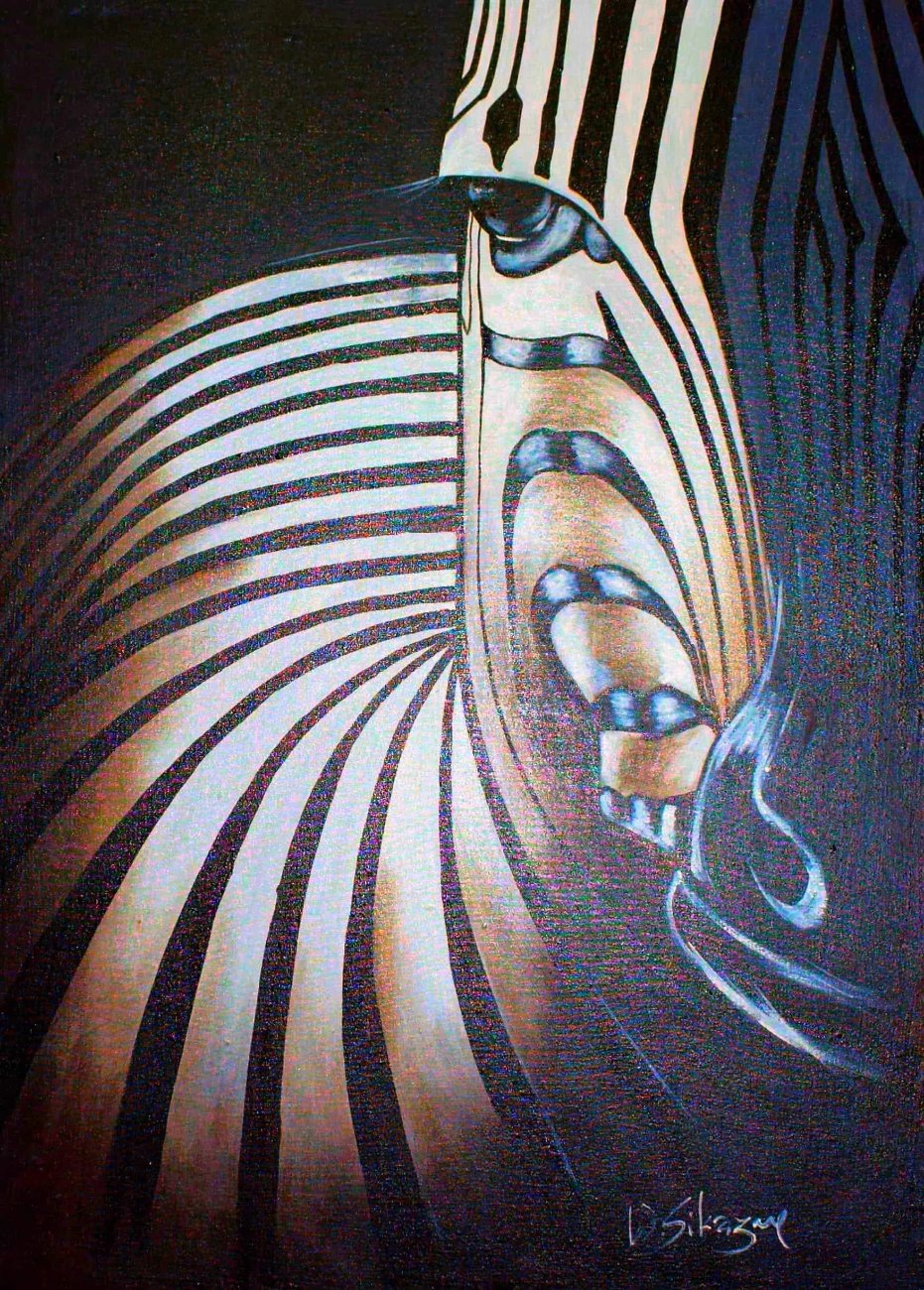 African painting of a zebra for sale online
