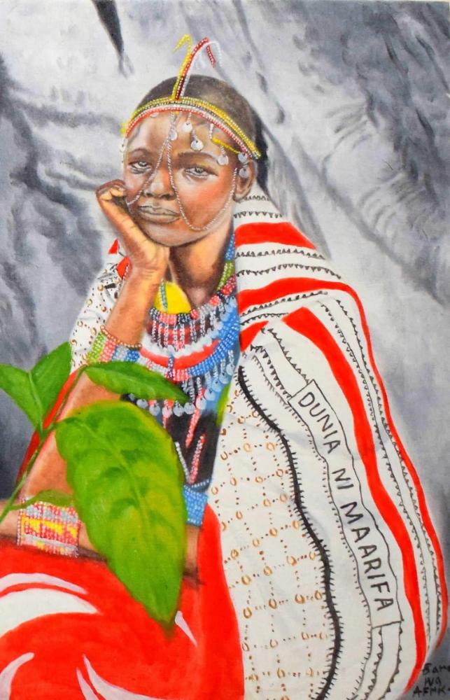 African  art of a woman 