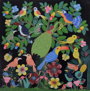 african art of many birds