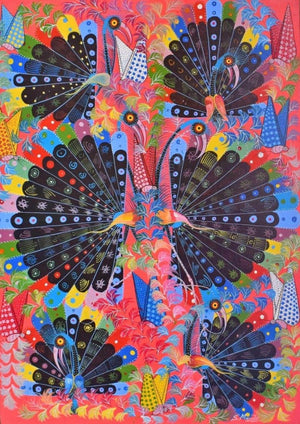 Peacock African  art