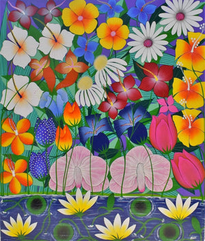 African  art of many flowers for sale online