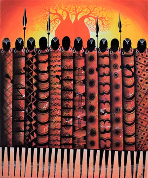 african art of people standing