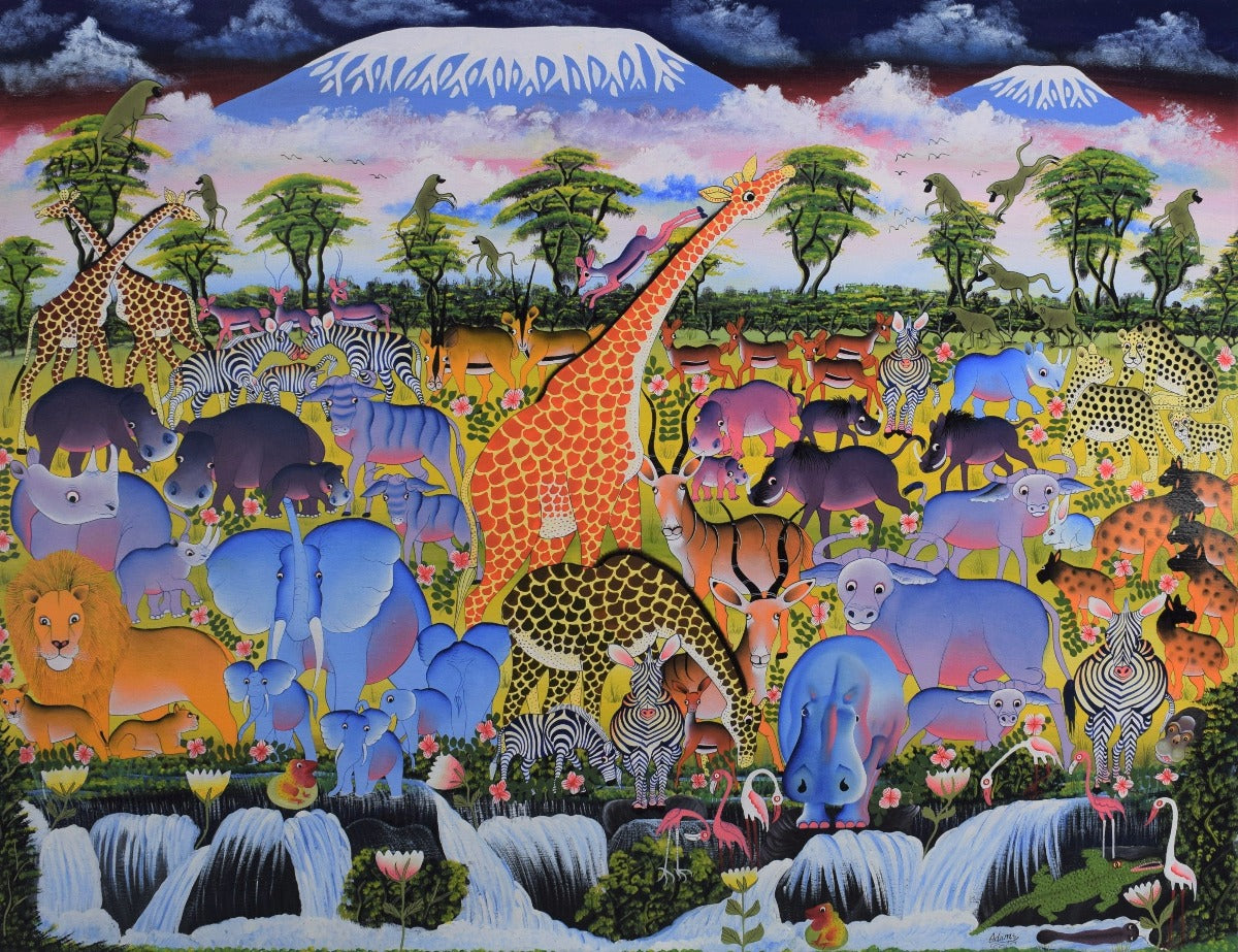 african art of animals in the summer