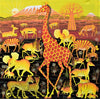 african painting for sale of animals in forest