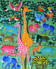 African art of animals in the jungle